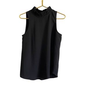 EUC J. Crew Ruffle-Collar Tank